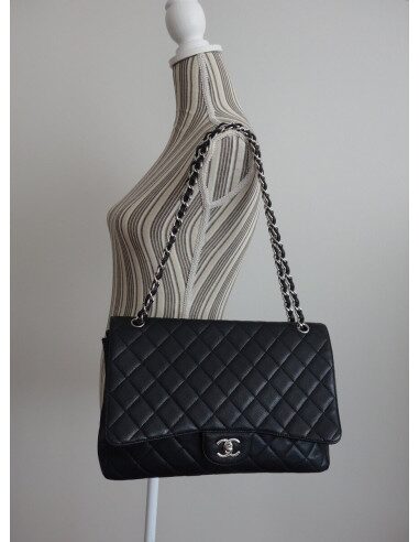 SAC CHANEL CLASSIQUE JUMBO CAVIAR NOIR