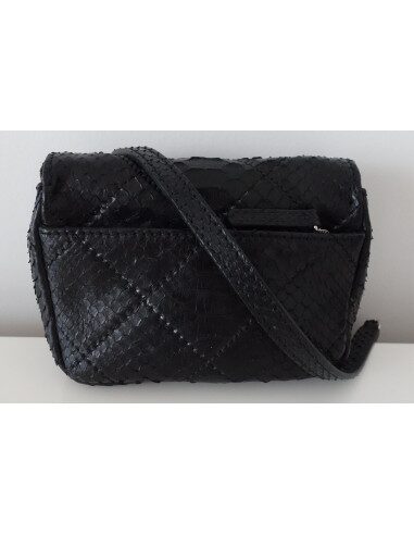 PETIT SAC CHANEL TIMELESS PYTHON NOIR