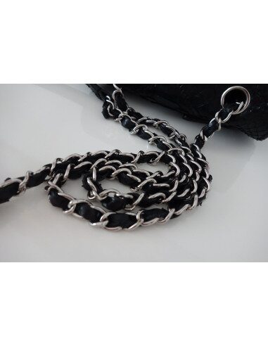 PETIT SAC CHANEL TIMELESS PYTHON NOIR