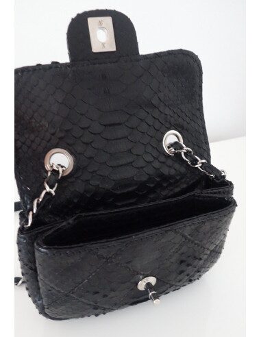 PETIT SAC CHANEL TIMELESS PYTHON NOIR
