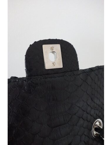 PETIT SAC CHANEL TIMELESS PYTHON NOIR