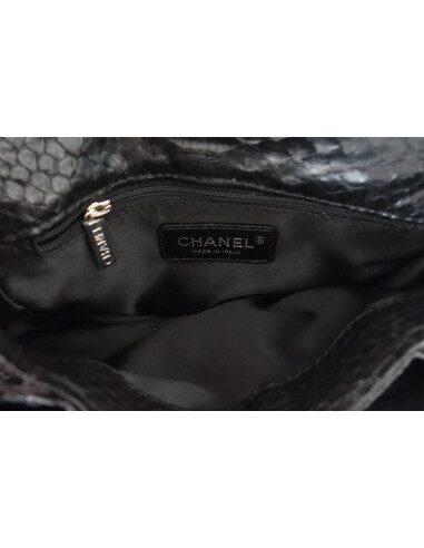 PETIT SAC CHANEL TIMELESS PYTHON NOIR