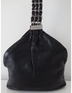 SAC CHANEL BOURSE CUIR NOIR  2
