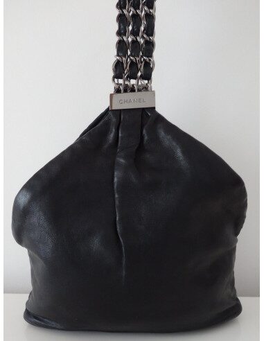 SAC CHANEL BOURSE CUIR NOIR 