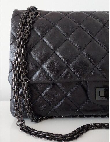 SAC CHANEL 2.55 ALL BLACK