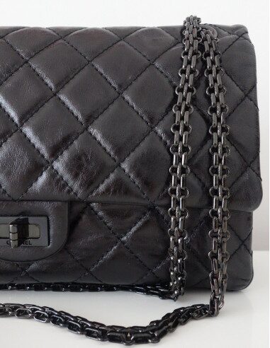 SAC CHANEL 2.55 ALL BLACK