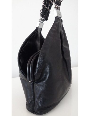 SAC CHANEL BOURSE CUIR NOIR 