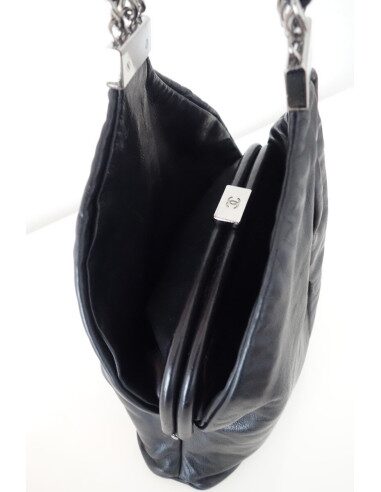 SAC CHANEL BOURSE CUIR NOIR 