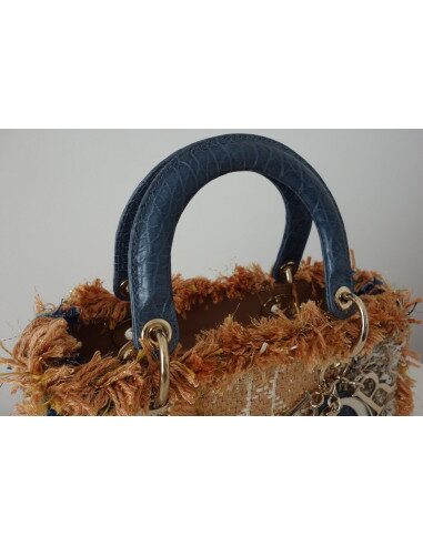 SAC LADY DIOR TWEED ET CROCODILE