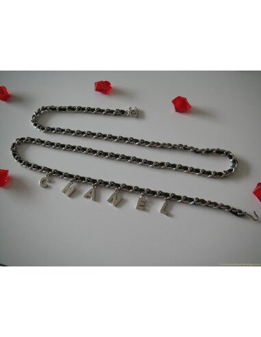 CEINTURE CHANEL CUIR ET ACIER