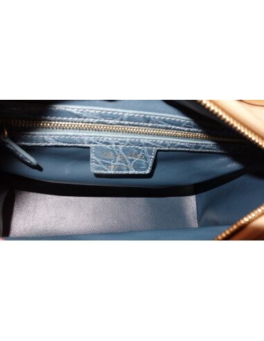 SAC LADY DIOR TWEED ET CROCODILE