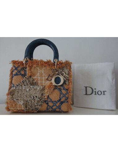 SAC LADY DIOR TWEED ET CROCODILE