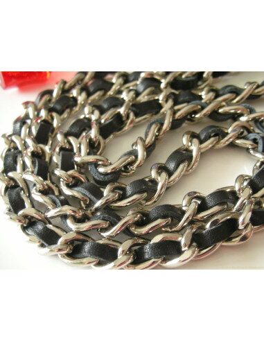 CEINTURE CHANEL CUIR ET ACIER