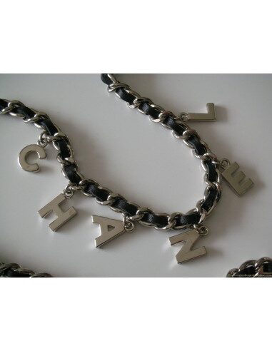 CEINTURE CHANEL CUIR ET ACIER