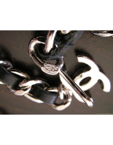 CEINTURE CHANEL CUIR ET ACIER