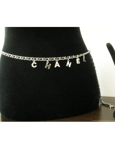 CEINTURE CHANEL CUIR ET ACIER