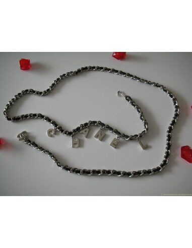 CEINTURE CHANEL CUIR ET ACIER