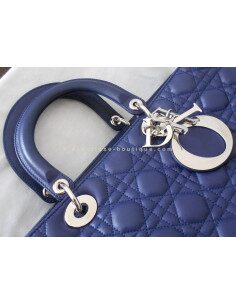 SAC LADY DIOR BLEU FONCE MAXI JUMBO 2