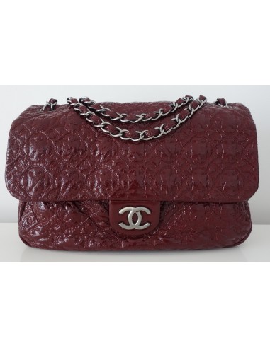 SAC CHANEL CUIR BORDEAUX GM