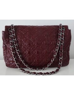 SAC CHANEL CUIR BORDEAUX GM 2