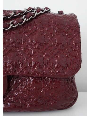 SAC CHANEL CUIR BORDEAUX GM