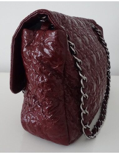 SAC CHANEL CUIR BORDEAUX GM