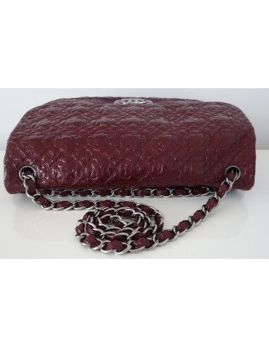 SAC CHANEL CUIR BORDEAUX GM