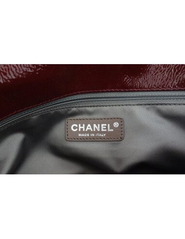 SAC CHANEL CUIR BORDEAUX GM
