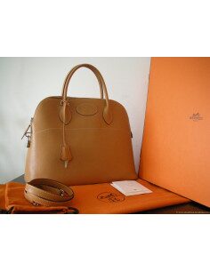 SAC HERMES BOLIDE 35 COULEUR COGNAC