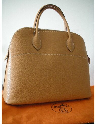 SAC HERMES BOLIDE 35 COULEUR COGNAC