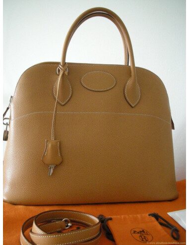 SAC HERMES BOLIDE 35 COULEUR COGNAC