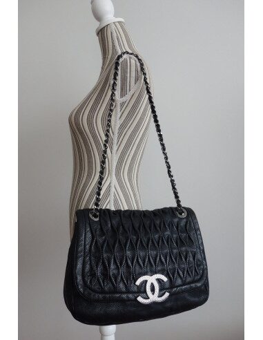 SAC CHANEL CUIR NOIR JUMBO
