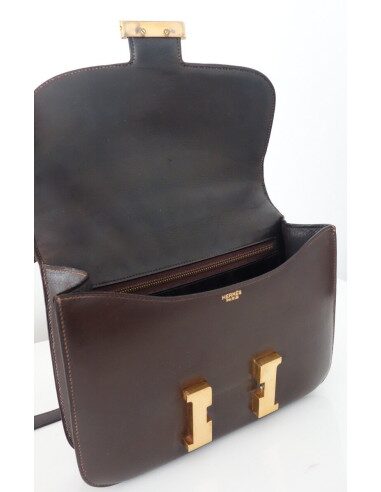 SAC HERMES CONSTANCE MARRON