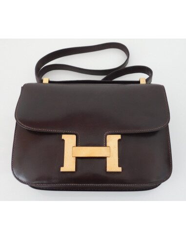 SAC HERMES CONSTANCE MARRON