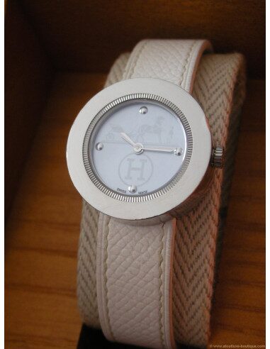 MONTRE HERMES PASSE-PASSE DAME - 2 BRACELETS