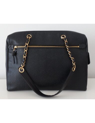 SAC CHANEL SHOPPING VINTAGE NOIR 