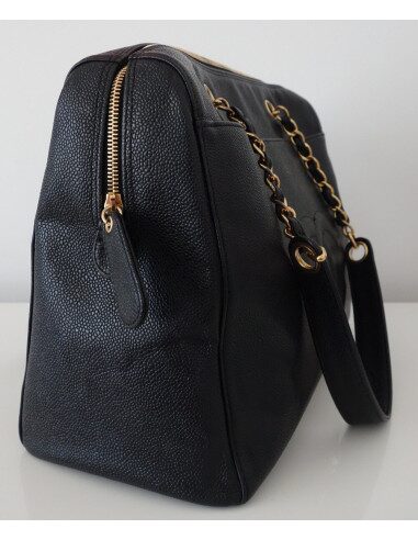 SAC CHANEL SHOPPING VINTAGE NOIR 