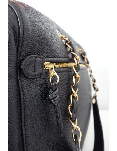 SAC CHANEL SHOPPING VINTAGE NOIR 