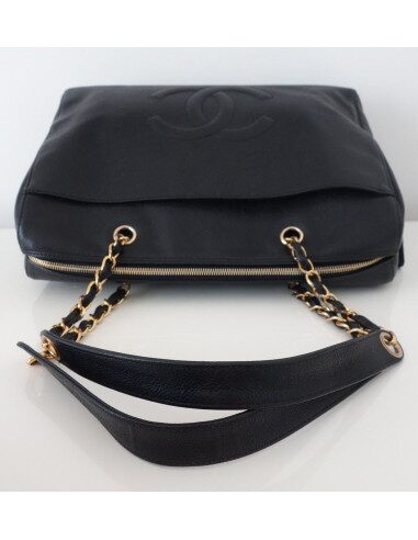 SAC CHANEL SHOPPING VINTAGE NOIR 