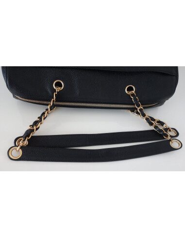 SAC CHANEL SHOPPING VINTAGE NOIR 