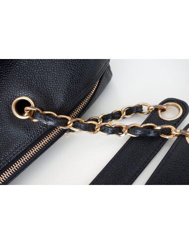 SAC CHANEL SHOPPING VINTAGE NOIR 