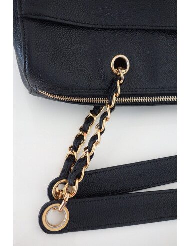 SAC CHANEL SHOPPING VINTAGE NOIR 