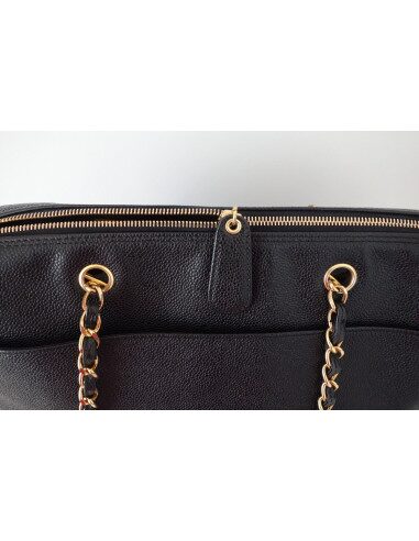 SAC CHANEL SHOPPING VINTAGE NOIR 