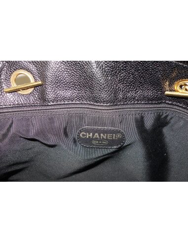 SAC CHANEL SHOPPING VINTAGE NOIR 