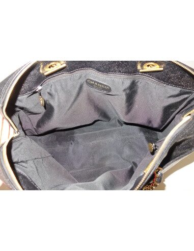 SAC CHANEL SHOPPING VINTAGE NOIR 