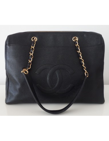 SAC CHANEL SHOPPING VINTAGE NOIR 