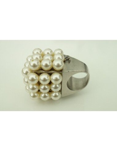 BAGUE CHANEL GEANTE PERLES