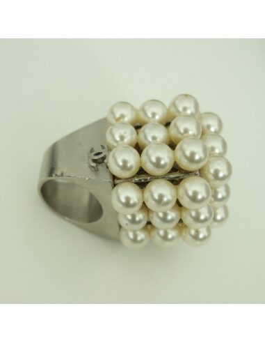 BAGUE CHANEL GEANTE PERLES
