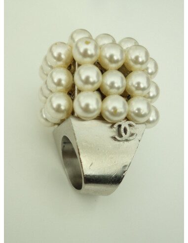 BAGUE CHANEL GEANTE PERLES
