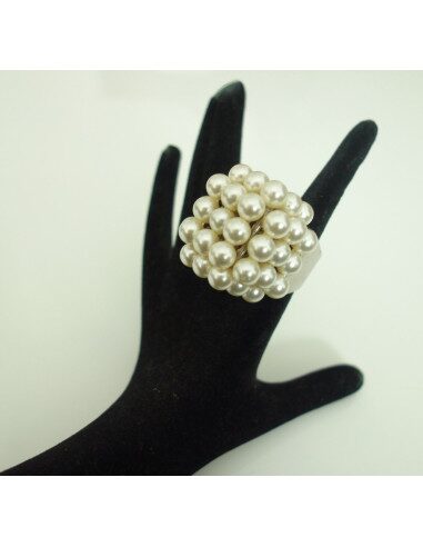 BAGUE CHANEL GEANTE PERLES